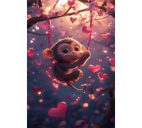 Puzzle 30 Piezas Adultos Mono Animal, Desarrolla la Concentraciòn y la Logica Desafío de Entretenimiento para la Mente, Puzzles 30 Piezas 25 x 20 cm