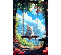Puzzle 30 Piezas Adultos Paisaje Animales Gatos, Retos Divertidos, Relajarse, Desarrolla la Concentraciòn Mentàl, Rompecabezas Adultos 30 Piezas 25 x 20 cm