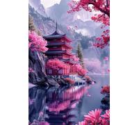 Puzzle 30 Piezas Adultos Torre Montaña Río, Retos Divertidos, Relajarse, Desarrolla la Concentraciòn Mentàl, Rompecabezas Adultos 30 Piezas 25 x 20 cm