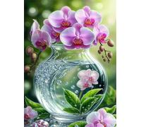 Puzzle 30 Piezas Jarrón de orquídeas | Puzzles Adultos | para Toda La Familia |25x20 cm | Entretenimiento Creativo Rompecabezas Adultos Regalo