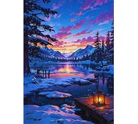 Puzzle 30 Piezas Lago Árbol Montaña, Puzzles Adultos 25 x 20 cm, Juego Educativo, Puzzle Imposible Desafiante, Juegos Rompecabezas Adultos 30 Piezas