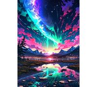 Puzzle 30 Piezas Paisaje Auroras, Puzzles Adultos 25 x 20 cm, Juego Educativo, Puzzle Imposible Desafiante, Juegos Rompecabezas Adultos 30 Piezas