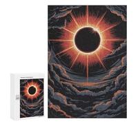 Puzzle 300 PCS para adultos Dramatic Solar Eclipse Art Puzzle para Adultos Juguetes Decoración de Pared Decoración del Hogar para Cumpleaños Navidad 300 PCS