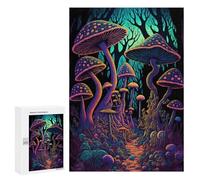 Puzzle 300 PCS para adultos Enchanted Mushroom Forest -1 Puzzle para adultos Juegos divertidos para la diversión familiar Oferta como regalo para toda la familia 300 piezas