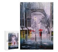 Puzzle 300 PCS Para Adultos The First Snow in Paris Puzzle Para Adultos Antiestrés Mejora La Memoria Gran Regalo Para Los Jugadores 300 PCS