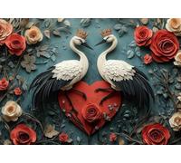 Puzzle 300 Pieces Animali e Fiori Impossible Rompecabezas Juegos Casuales Puzzle de Madera para Adultos y niños a Partir de 14, Cultivar la Paciencia y la concentración, Decoración del Hogar J-1