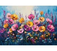 Puzzle 300 Pieces Fiori colorati Impossible Rompecabezas Juego Educativo Puzzle De Madera Adultos para Adultos Y NiñOs A Partir De 14, Ejercer La Capacidad De Pensamiento LóGico, Regalos Festival L-1