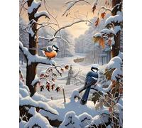 Puzzle 300 Piezas Adultos Bosques de Invierno, 40x28cm Rompecabezas 300 Piezas para Adultos, Pasatiempo Creativo, Diversión por Partida Doble, Juego de Habilidad para Toda La Familia