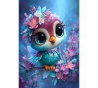 Puzzle 300 Piezas Adultos Búho Flor, Desarrolla la Concentraciòn y la Logica Desafío de Entretenimiento para la Mente, Puzzles 300 Piezas 40 x 28 cm