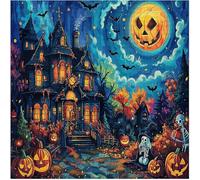 Puzzle 300 Piezas Adultos Castillo Halloween, Rompecabezas Imposible Juguetes de Desafío de Juego Educativo, Puzzles Adultos 300 Piezas 35x35 cm