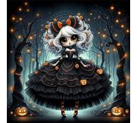 Puzzle 300 Piezas Adultos Chica Halloween, Rompecabezas Imposible Juguetes de Desafío de Juego Educativo, Puzzles Adultos 300 Piezas 35x35 cm