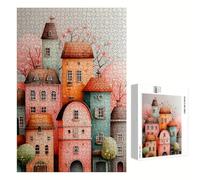 Puzzle 300 Piezas Adultos Dibujos Animados & Villa, Rompecabezas con Letras Traseras y Póster, Pasatiempo Antiestrés, Decoración de Pared, Regalo Decorar Mujer Hombre 40 x 28 cm (14 Años +) P3#1002