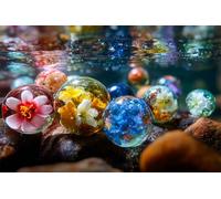 Puzzle 300 Piezas Adultos Flor Piedra, Desarrolla la Concentraciòn y la Logica Desafío de Entretenimiento para la Mente, Puzzles 300 Piezas 40 x 28 cm