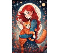 Puzzle 300 Piezas Adultos, Gata Chica Luna Puzzles Adultos, Desarrolla la Logica y la Concentraciòn Juguetes Educativos, Rompecabezas 300 Piezas 40x28 cm