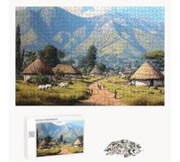 Puzzle 300 Piezas Adultos Montaña & Áreas Rurales, Rompecabezas con Letras Traseras y Póster, Pasatiempo Antiestrés, Decoración de Pared, Regalo Decorar Mujer Hombre 40 x 28 cm (14 Años +) P3#322