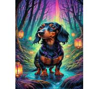 Puzzle 300 Piezas Adultos Perro Animal Selva, Retos Divertidos, Relajarse, Desarrolla la Concentraciòn Mentàl, Rompecabezas Adultos 300 Piezas 40 x 28 cm
