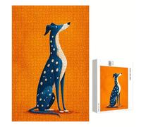 Puzzle 300 Piezas Adultos Perro & Naranja, Rompecabezas con Letras Traseras y Póster, Pasatiempo Antiestrés, Decoración de Pared, Regalo Decorar Mujer Hombre 40 x 28 cm (14 Años +) P3#1174