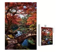 Puzzle 300 Piezas Adultos Puente & Paisaje, Rompecabezas con Letras Traseras y Póster, Pasatiempo Antiestrés, Decoración de Pared, Regalo Decorar Mujer Hombre 40 x 28 cm (14 Años +) P3#733