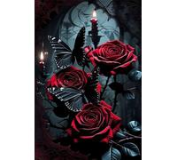 Puzzle 300 Piezas Adultos Rosa Mariposa, Desarrolla la Concentraciòn y la Logica Desafío de Entretenimiento para la Mente, Puzzles 300 Piezas 40 x 28 cm