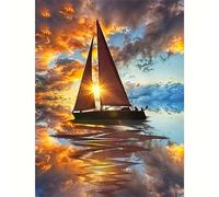 Puzzle 300 Piezas Adultos Velero Sunrise, Puzzle para Adulto, Juego Desafiante, Juguete Educativo, para desafiante Juego de Actividades Familiares Puzzles para Adultos 300 pcs 40 x 28 cm