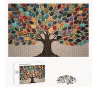 Puzzle 300 Piezas Adultos Vistoso & Árbol, Rompecabezas con Letras Traseras y Póster, Pasatiempo Antiestrés, Decoración de Pared, Regalo Decorar Mujer Hombre 40 x 28 cm (14 Años +) P3#13