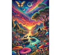 Puzzle 300 Piezas Amanecer Animal Río, Puzzles Imposible, Desafiante Acertijo, Juegos de Rompecabezas para Toda la Familia, Puzzle Adultos 300 Piezas 38 x 26 cm