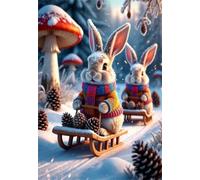 Puzzle 300 Piezas Animales Conejo Hongos, Puzzles Imposible, Desafiante Acertijo, Juegos de Rompecabezas para Toda la Familia, Puzzle Adultos 300 Piezas 38 x 26 cm