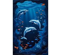 Puzzle 300 Piezas Delfín Océano, 38x26 cm, Rompecabezas Imposible, Ejercita Paciencia y Concentración, Puzzle de 300 Piezas para Adultos