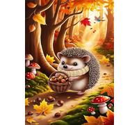 Puzzle 300 Piezas Erizo Hojas Arce Entretenimiento Creativo Juguete desafío y Juego Educativo Rompecabezas para Adultos 38 x 26 cm Puzzles 300 Piezas Adultos