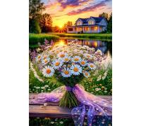 Puzzle 300 Piezas, Flor Atardecer Puzzles Juego Imposible, Entretenimiento Creativo, Puzzle Clásico Rompecabezas para Adultos 300 Piezas 38 x 26 cm