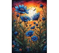 Puzzle 300 Piezas Flor Mariposa Luna, Puzzles Imposible, Desafiante Acertijo, Juegos de Rompecabezas para Toda la Familia, Puzzle Adultos 300 Piezas 38 x 26 cm