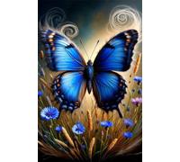 Puzzle 300 Piezas Flor Mariposa, Puzzles Imposible, Desafiante Acertijo, Juegos de Rompecabezas para Toda la Familia, Puzzle Adultos 300 Piezas 38 x 26 cm