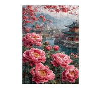 Puzzle 300 Piezas Floral Paisaje, Rompecabezas para Adultos 40x28 cm, Juguete desafío y Juego Educativo, Ejercita Paciencia y Concentración, Puzzles 300 Piezas Adultos