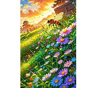 Puzzle 300 Piezas Flores Abejas, Puzzles Imposible, Desafiante Acertijo, Juegos de Rompecabezas para Toda la Familia, Puzzle Adultos 300 Piezas 38 x 26 cm