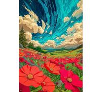 Puzzle 300 Piezas Flores Paisaje, Puzzles Imposible, Desafiante Acertijo, Juegos de Rompecabezas para Toda la Familia, Puzzle Adultos 300 Piezas 38 x 26 cm