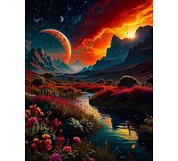 Puzzle 300 Piezas Flores Río Espacial Rompecabezas Adultos Juguetes Educativos Rompecabezas Desafiante Juegos de Puzzle para Toda la Familia Puzzles 300 Adultos 40 x 28 cm