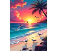 Puzzle 300 Piezas Gaviota Playa Atardecer Rompecabezas Adultos Juguetes Educativos Rompecabezas Desafiante Juegos de Puzzle para Toda la Familia Puzzles 300 Adultos 40 x 28 cm