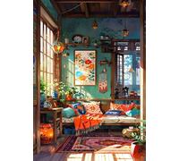 Puzzle 300 Piezas Habitación Acogedora, Puzzles Imposible, Desafiante Acertijo, Juegos de Rompecabezas para Toda la Familia, Puzzle Adultos 300 Piezas 38 x 26 cm