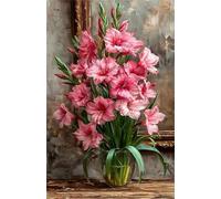 Puzzle 300 Piezas, Lirio Rosa Puzzles Juego Imposible, Entretenimiento Creativo, Puzzle Clásico Rompecabezas para Adultos 300 Piezas 38 x 26 cm