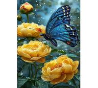 Puzzle 300 Piezas Mariposa Rosa Amarilla, 38x26 cm, Juego Educativo, Reto Creativo, Rompecabezas Imposible, Puzzles 300 Piezas Adultos