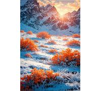 Puzzle 300 Piezas Montaña Nevada Amanecer, Puzzles Imposible, Desafiante Acertijo, Juegos de Rompecabezas para Toda la Familia, Puzzle Adultos 300 Piezas 38 x 26 cm