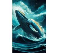 Puzzle 300 Piezas Océano Ballena Puzzle, Desarrolla la Logica y la Observaciòn, Ejercita Paciencia Puzzles Adultos 300 Piezas 38 x 26 cm