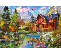 Puzzle 300 Piezas, Paisaje de cabaña en el Bosque Puzzles para Adultos,Rompecabezas de Adultos, Juguetes de Regalo Entretenimento Puzzle, Juego de Rompecabezas