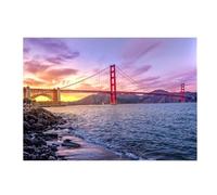 Puzzle 300 Piezas, Paisaje del Puente Golden Gate Puzzles para Adultos,Rompecabezas de Adultos, Juguetes de Regalo Entretenimento Puzzle, Juego de Rompecabezas
