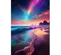 Puzzle 300 Piezas Paisaje Playa Olas, Puzzles Imposible, Desafiante Acertijo, Juegos de Rompecabezas para Toda la Familia, Puzzle Adultos 300 Piezas 38 x 26 cm