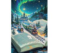 Puzzle 300 Piezas Paisaje Tren Castillo, Puzzles Imposible, Desafiante Acertijo, Juegos de Rompecabezas para Toda la Familia, Puzzle Adultos 300 Piezas 38 x 26 cm