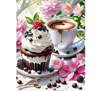 Puzzle 300 Piezas, Pastel de Chocolate y café Puzzles para Adultos,Rompecabezas de Adultos, Juguetes de Regalo Entretenimento Puzzle, Juego de Rompecabezas