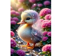 Puzzle 300 Piezas Pato Animal Flor, Puzzles Imposible, Desafiante Acertijo, Juegos de Rompecabezas para Toda la Familia, Puzzle Adultos 300 Piezas 38 x 26 cm
