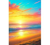 Puzzle 300 Piezas Playa Amanecer Entretenimiento Creativo Juguete desafío y Juego Educativo Rompecabezas para Adultos 38 x 26 cm Puzzles 300 Piezas Adultos