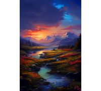 Puzzle 300 Piezas Río Crepúsculo Rompecabezas Adultos Juguetes Educativos Rompecabezas Desafiante Juegos de Puzzle para Toda la Familia Puzzles 300 Adultos 40 x 28 cm